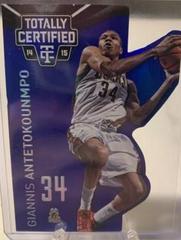 Giannis Antetokounmpo [Mirror Platinum Blue Die Cut] Basketball Cards 2014 Panini Totally Certified Prices