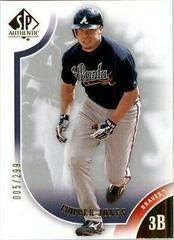 Chipper Jones [Gold] #95 Baseball Cards 2009 SP Authentic Prices