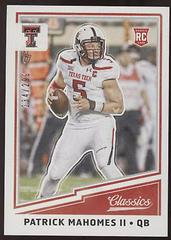 Patrick Mahomes II [Red Back] Football Cards 2017 Panini Classics Prices