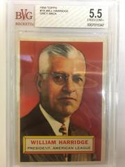 William Harridge [Gray Back] #1 Baseball Cards 1956 Topps Prices