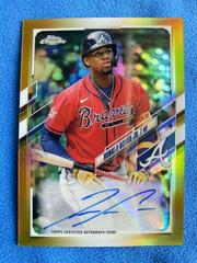 Ronald Acuna Jr. [Gold Refractor] #CUSA-RA Baseball Cards 2021 Topps Chrome Update Autographs Prices
