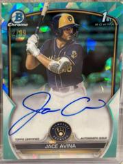 Jace Avina [Green] Baseball Cards 2023 Bowman Chrome Sapphire Autographs Prices