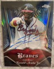 Ronald Acuna Jr. [Red] #PA-RA Baseball Cards 2022 Topps Chrome Pinstriped Autographs Prices