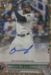 Bryan De La Cruz [Silver Metallic] Baseball Cards 2022 Topps Holiday Autographs Prices