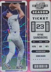 Ryne Sandberg [Pink Velocity] #20 Baseball Cards 2023 Panini Chronicles Contenders Optic Prices