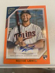 Royce Lewis [Orange] #RA-RL Baseball Cards 2022 Topps Gallery Rookie Autographs Prices
