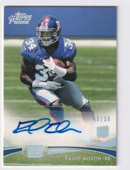 David Wilson [Autograph Silver Rainbow] Football Cards 2012 Topps Prime Prices