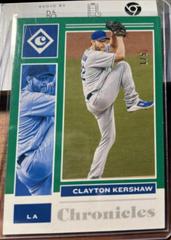 Clayton Kershaw [Green] #8 Baseball Cards 2021 Panini Chronicles Prices