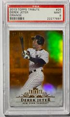 Derek Jeter [Orange] #25 Baseball Cards 2013 Topps Tribute Prices