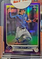 Bobby Witt Jr. [Purple] #RA-BW Baseball Cards 2022 Topps Chrome Rookie Autographs Prices
