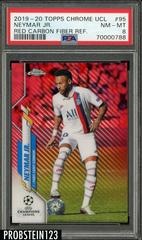 Neymar Jr. [Red Carbon Fiber Refractor] Soccer Cards 2019 Topps Chrome UEFA Champions League Prices