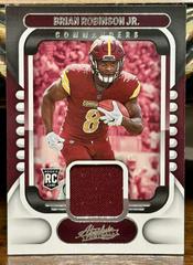 Brian Robinson Jr. [Gold] #ARM-27 Football Cards 2022 Panini Absolute Rookie Materials Prices
