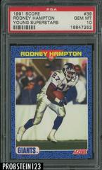 Rodney Hampton #39 Football Cards 1991 Score Young Superstars Prices