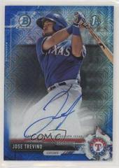Jose Trevino [Blue Mojo] Baseball Cards 2017 Bowman Chrome Prospects Autographs Prices