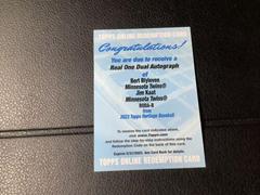 Bert Blyleven, Jim Kaat Baseball Cards 2023 Topps Heritage Real One Dual Autographs Prices