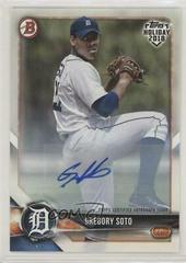 Gregory Soto [Autograph] Baseball Cards 2018 Topps Holiday Bowman Prices