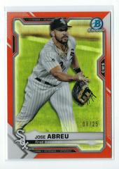 Jose Abreu [Orange Refractor] #4 Baseball Cards 2021 Bowman Chrome Prices