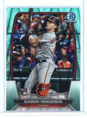 Gunnar Henderson [Aqua RayWave] Baseball Cards 2023 Bowman Chrome Prices