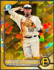Yordany De Los Santos [Sapphire Gold] #BDC-1 Baseball Cards 2022 Bowman Draft Chrome Prices