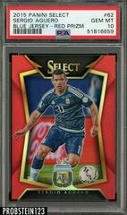 Sergio Aguero [Blue Jersey Red Prizm] Soccer Cards 2015 Panini Select Prices