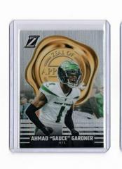 Ahmad Sauce Gardner [Silver] #22 Football Cards 2023 Panini Zenith Zeal of Approval Prices