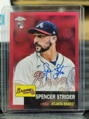 Spencer Strider [Red] #CPA-SS Baseball Cards 2022 Topps Chrome Platinum Anniversary Autographs Prices
