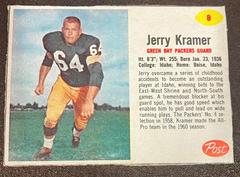 Jerry Kramer [Hand Cut] #8 Football Cards 1962 Post Cereal Prices