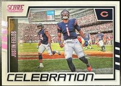 Justin Fields [Pink] #C-JF Football Cards 2022 Panini Score Celebration Prices