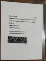 CJ Stroud [Emerald] Football Cards 2022 Panini National Treasures Collegiate Moments Signatures Prices
