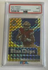 Trey Lance [Gold Mosaic] #3 Football Cards 2021 Panini Mosaic Blue Chips Prices