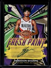 Shaedon Sharpe [Violet] #FP-SSP Basketball Cards 2022 Panini Court Kings Fresh Paint Autographs Prices