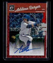 Addison Barger [Red Velocity] #1990-AB Baseball Cards 2023 Panini Donruss Optic Retro 1990 Signatures Prices