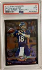 Peyton Manning [Blue Jersey Black Refractor] #1 Football Cards 2013 Topps Chrome Prices