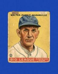 Rabbit Maranville #117 Baseball Cards 1933 Goudey Prices