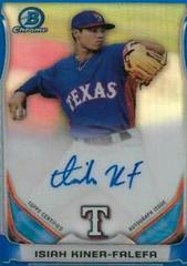 Isiah Kiner Falefa [Blue Refractor] #IK Baseball Cards 2014 Bowman Chrome Autograph Prospects Prices