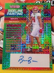 Brian Branch [Mojo Green] #SP-BB1 Football Cards 2023 Leaf Vivid Autographs Sideline Painting Prices