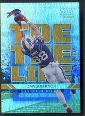 Dawson Knox [First Down] #TL-DK Football Cards 2022 Panini Score Toe the Line Prices