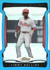 Jimmy Rollins [Green Refractor] Baseball Cards 2009 Finest Prices