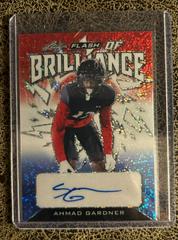 Ahmad Gardner [Metalized Sparkles Red White Blue] #BA-AG1 Football Cards 2022 Leaf Flash Autographs Prices