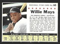 Willie Mays [Perforated] #145 Baseball Cards 1961 Post Cereal Prices