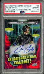 Brett Baty [Red Flare] #CCA-BBA Baseball Cards 2023 Topps Cosmic Chrome Autographs Prices