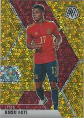 Ansu Fati [Gold Circle] Soccer Cards 2021 Panini Mosaic UEFA Euro 2020 Prices