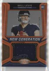 Will Levis [Orange] #NGJM-39 Football Cards 2023 Panini Certified New Generation Jerseys Mirror Prices