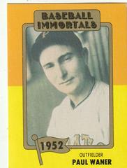 Paul Waner #62 Baseball Cards 1980 Baseball Immortals Prices