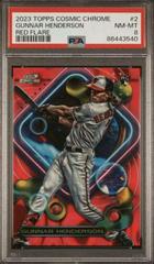 Gunnar Henderson [Red Flare] #2 Baseball Cards 2023 Topps Cosmic Chrome Prices