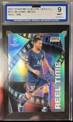 Lionel Messi Soccer Cards 2021 Stadium Club Chrome UEFA Champions League Reel Time Prices