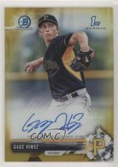 Gage Hinsz [Gold Refractor] #CPA-GH Baseball Cards 2017 Bowman Chrome Prospects Autographs Prices