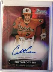 Colton Cowser [Red] #PA-CC Baseball Cards 2022 Bowman Sterling Prospect Autographs Prices