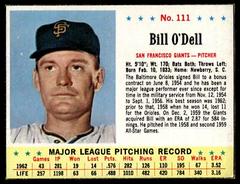 Bill O'Dell [Hand Cut] Baseball Cards 1963 Post Cereal Prices