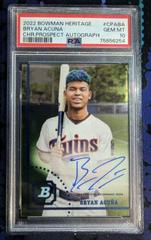 Bryan Acuna Baseball Cards 2022 Bowman Heritage Chrome Prospect Autographs Prices